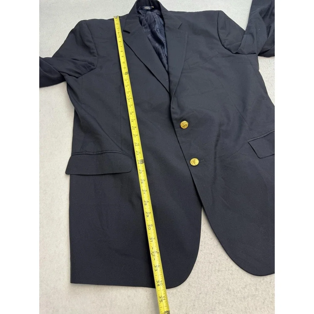 Brooks Brothers Blazer Mens 50 Long Navy Wool 1818 Madison Loro Piana Coat*FLAW*
